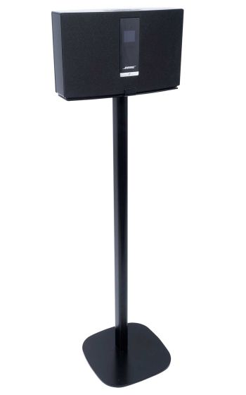 Zwarte speakerstandaard met Bose SoundTouch 20