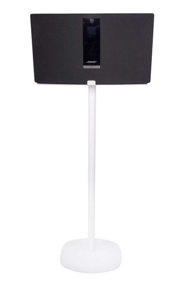 Witte speakerstandaard met Bose SoundTouch 30