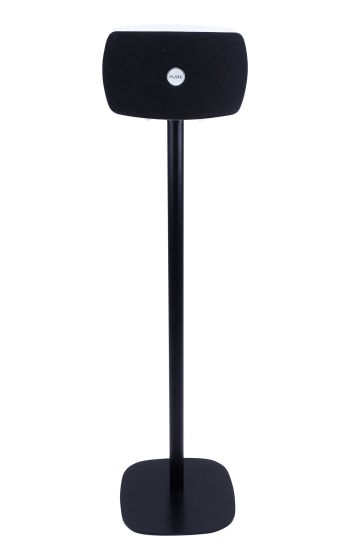 Zwarte speakerstandaard met Pure Jongo TX2