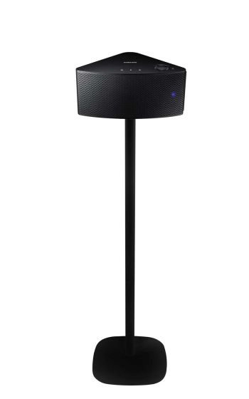 Zwarte speakerstandaard met Samsung M3 WAM350
