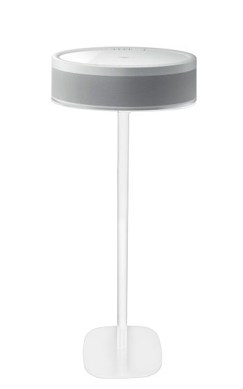 Witte speakerstandaard met Yamaha MusicCast 50
