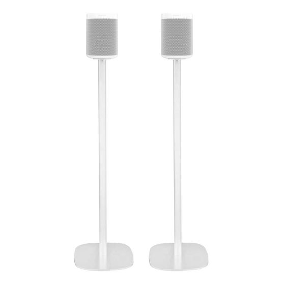 Set van twee speakerstandaards met Sonos One wit set