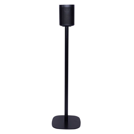 Zwarte speakerstandaard met Sonos One