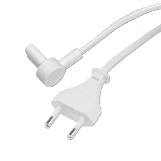Witte Vebos stroomkabel met haakse stekker voor Sonos Era 300 25cm