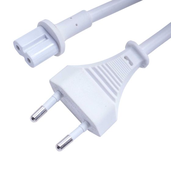 Witte Vebos stroomkabel met haakse stekker voor Sonos Play 5 3m