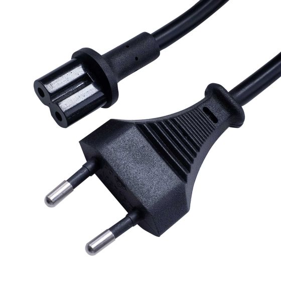 Zwarte Vebos stroomkabel met haakse stekker voor Sonos Playbase 25cm