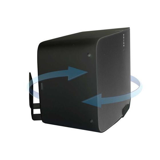 Zwarte muurbeugel voor Sonos Play 5 Gen 2 draaibaar