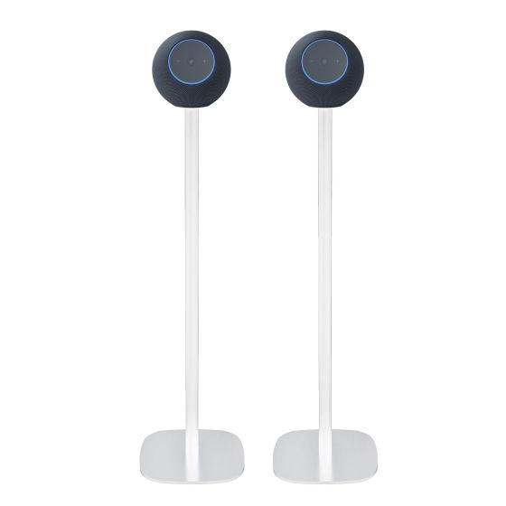 Set van twee speakerstandaards met Amazon Echo Studio (newest gen) wit set