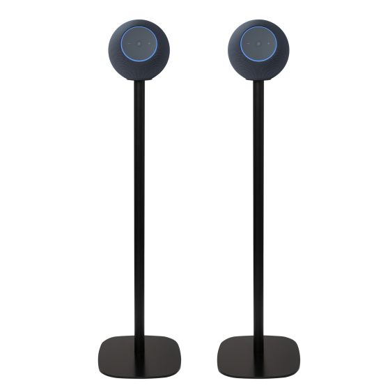 Set van twee speakerstandaards met Amazon Echo Studio (newest gen) zwart set