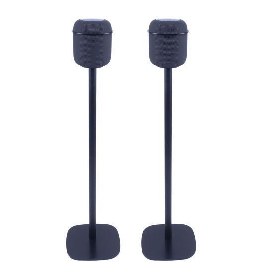 Set van twee speakerstandaards met Apple HomePod zwart set