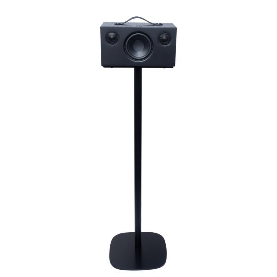 Zwarte speakerstandaard met Audio Pro Addon C5