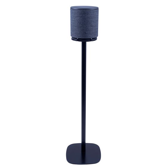 Zwarte speakerstandaard met B&O BeoPlay M5