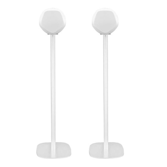 Set van twee speakerstandaards met B&O BeoPlay S3 wit set