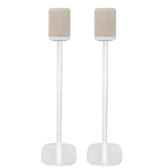 Set van twee speakerstandaards met Bluesound Pulse Flex P130 (2025) wit set