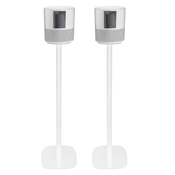 Set van twee speakerstandaards met Bose Home Speaker 500 wit set