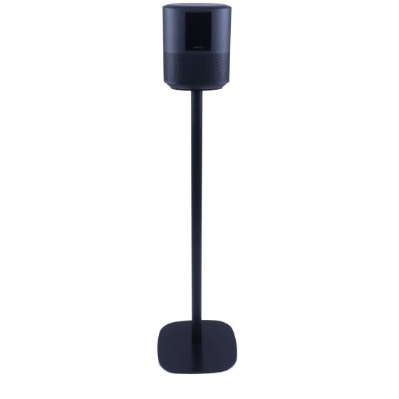 Zwarte speakerstandaard met Bose Home Speaker 500