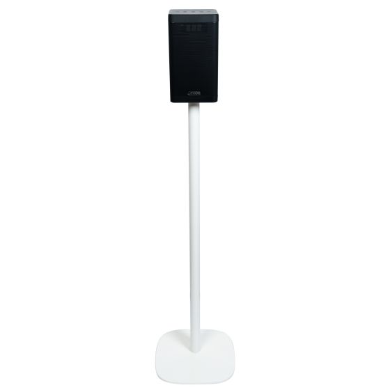 Witte speakerstandaard met Canton Smart Soundbox 3