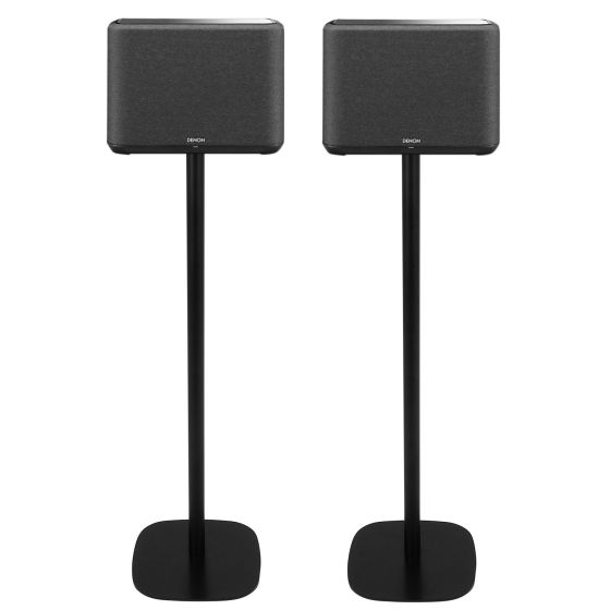 Set van twee speakerstandaards met Denon Home 250 zwart set