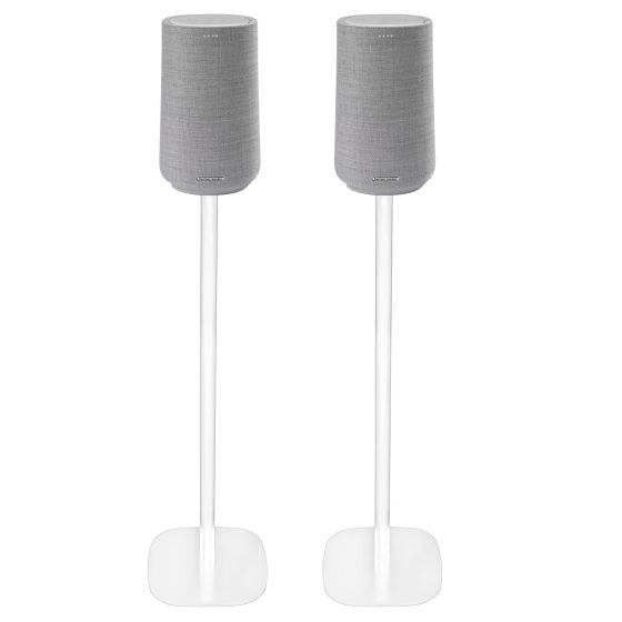 Set van twee speakerstandaards met Harman Kardon Citation 100 wit set