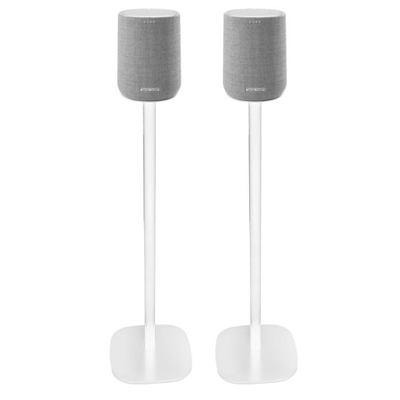 Set van twee speakerstandaards met Harman Kardon Citation One wit set