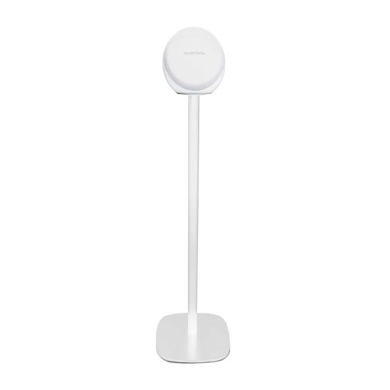 Witte speakerstandaard met Harman Kardon Omni 10
