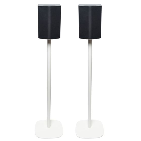 Set van twee witte speakerstandaards met LG DS95TR