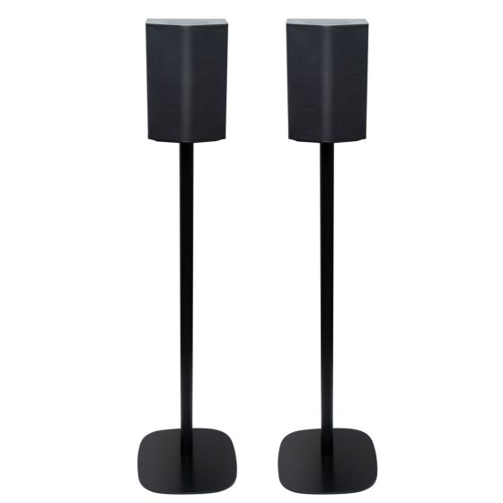 Set van twee speakerstandaards met LG DS95QR zwart set