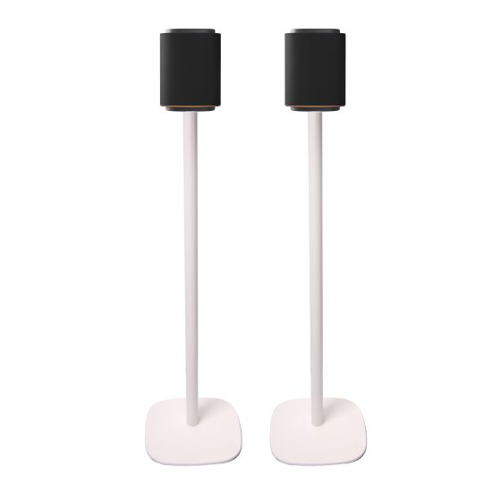 Set van twee speakerstandaards met LG Sound Suite M5 wit set