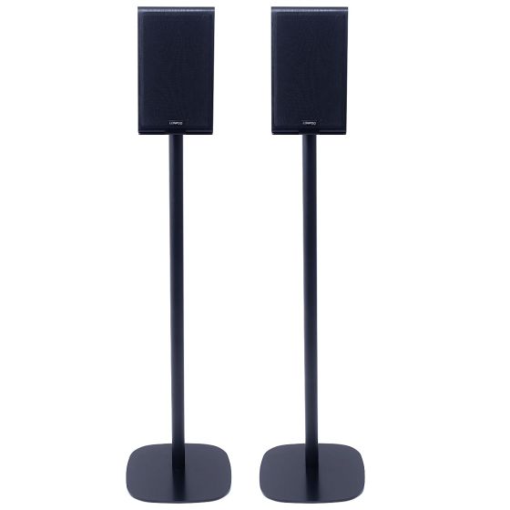 Set van twee zwarte speakerstandaards met Lonpoo LP 42