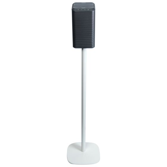 Witte speakerstandaard met Philips Fidelio TAFS1