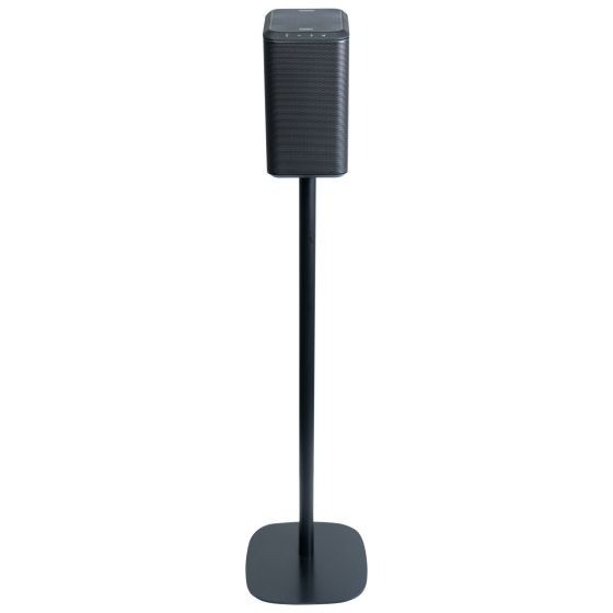 Zwarte speakerstandaard met Philips Fidelio TAFS1