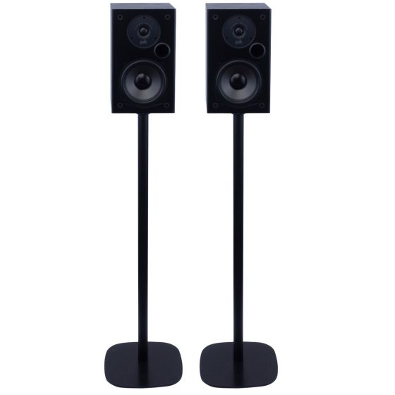 Zwarte speakerstandaard met Polk T15