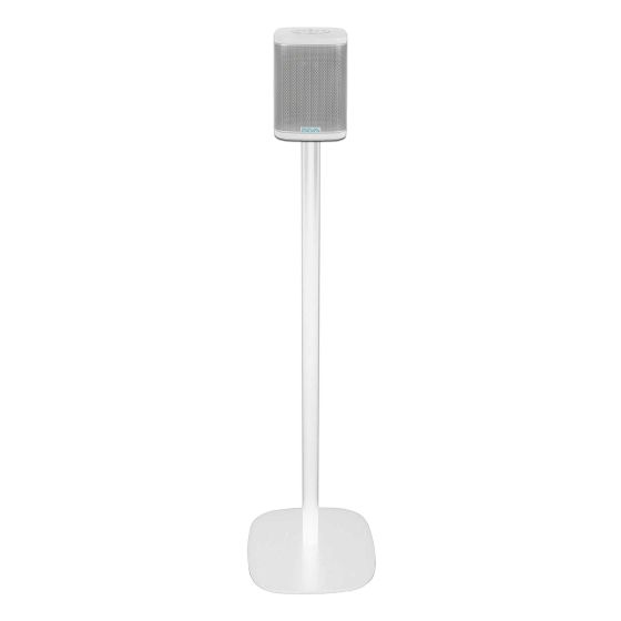 Witte speakerstandaard met Riva Concert