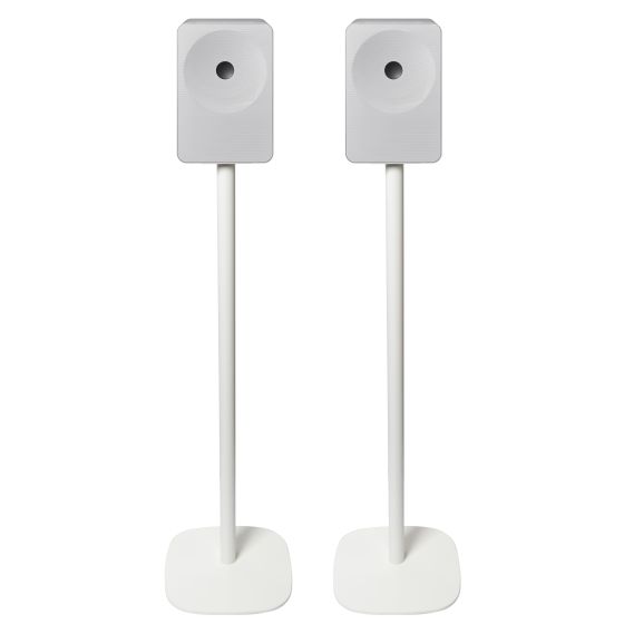 Set van twee speakerstandaards met Samsung Music Studio 7 wit set