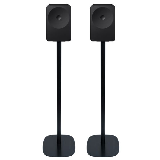 Set van twee speakerstandaards met Samsung Music Studio 7 zwart set
