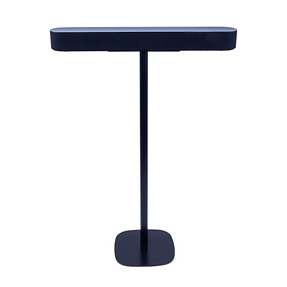 Zwarte speakerstandaard met Sonos Beam