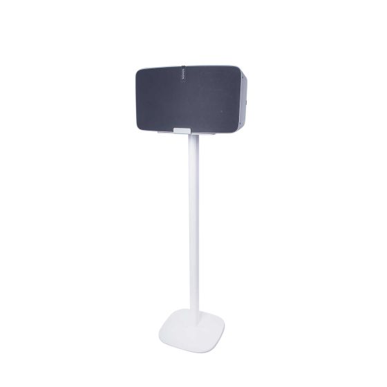 Witte speakerstandaard voor Sonos Play 5 Gen 2 in vooraanzicht