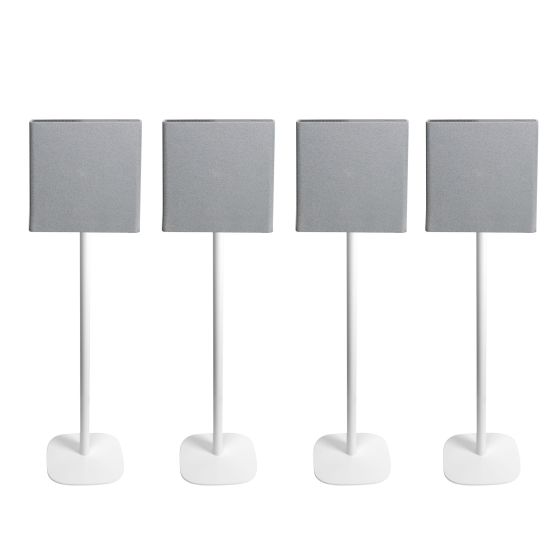 Set van twee speakerstandaards met Sony BRAVIA Theatre Quad wit set