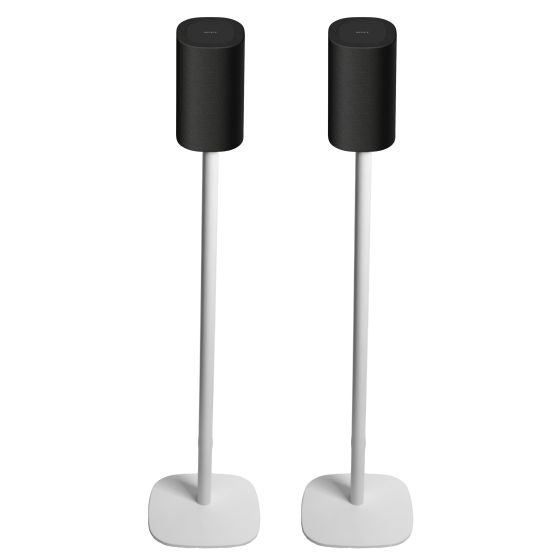 Set van twee speakerstandaards met Sony Bravia Theatre Rear 8 wit set