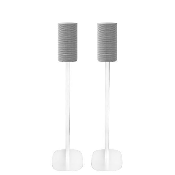 Witte speakerstandaard met Sony HT-A9
