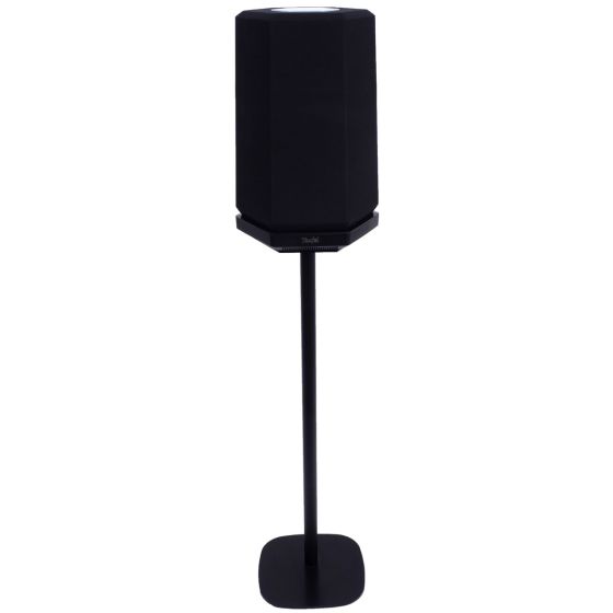 Zwarte speakerstandaard met Teufel Holist M