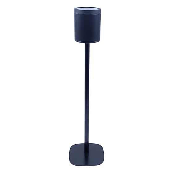 Zwarte speakerstandaard met Yamaha MusicCast 20