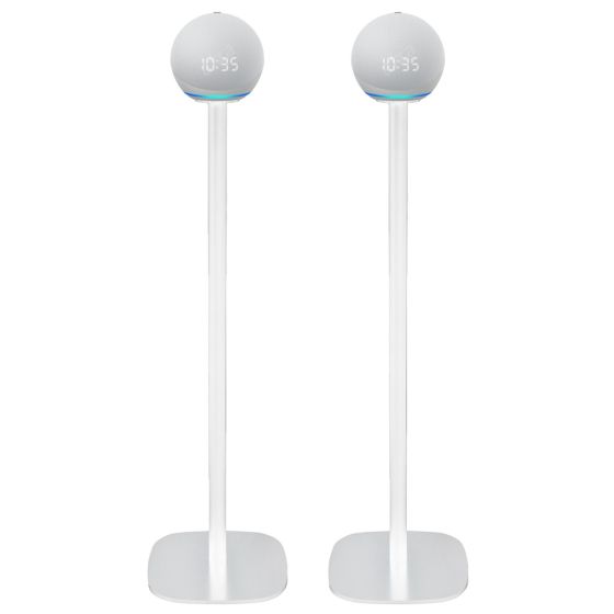 Witte speakerstandaard met Amazon Echo 4th gen