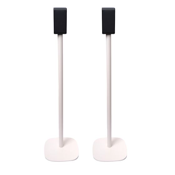 Set van twee witte speakerstandaards met Ultimea