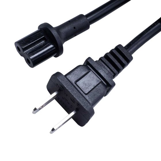 Vebos stroomkabel met haakse stekker voor Sonos Beam black 118 inch/3 m cable US plug