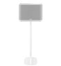 Witte speakerstandaard met Denon Home 350