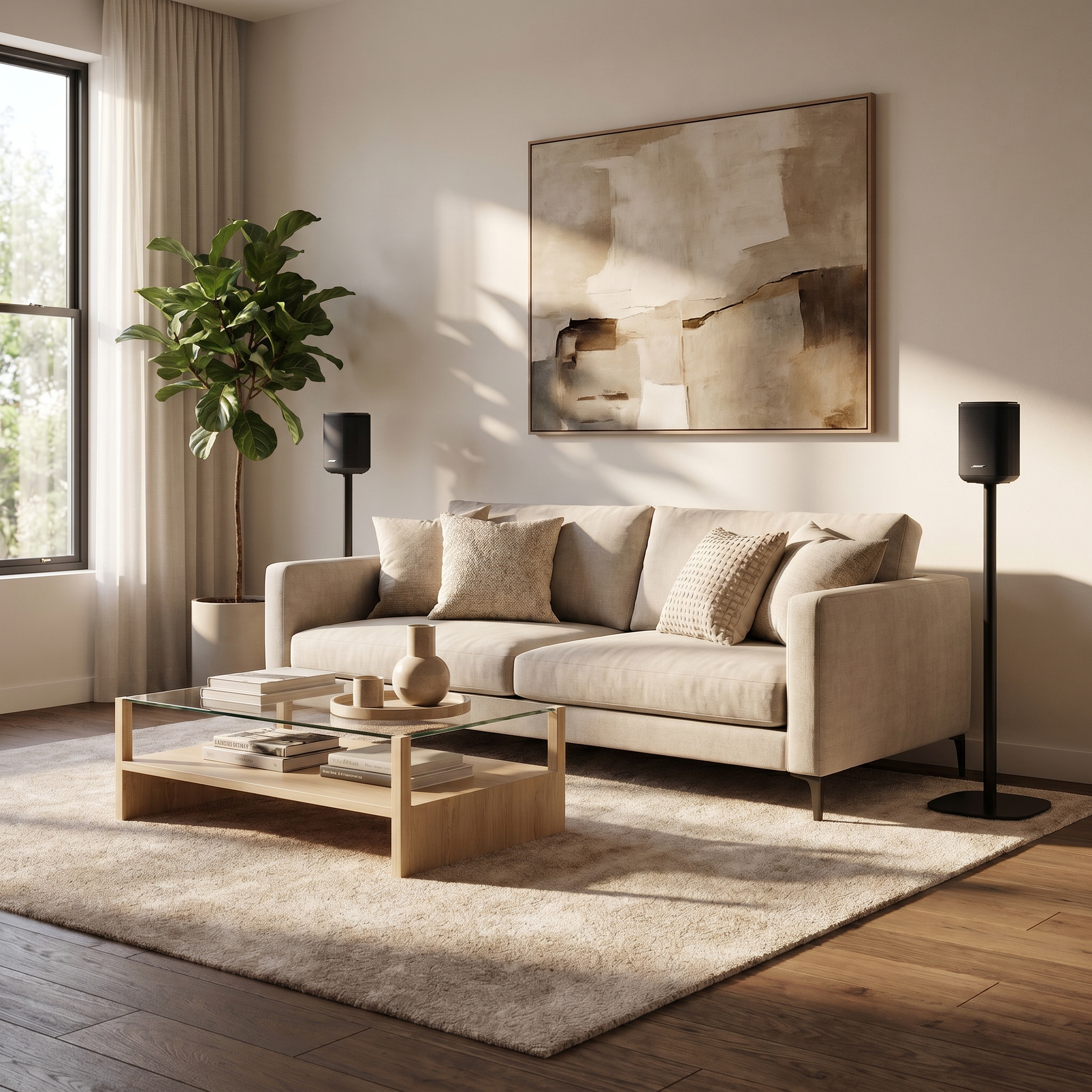 Bose Lifestyle Ultra speaker standaard
 naast bank